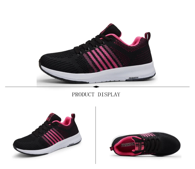  RECOISIN 2019 Autumn Sneakers Women Sport Shoes For Woman Lightweight Mesh Running Black Pink Walking Jogging Female Sneakers  (7)
