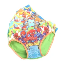 Образец для мальчиков Треугольники Нижнее бельё, трусики из молочного шелка, «Человека-паука», героев из мультфильмов Трусы-шорты 2-7years TP01
