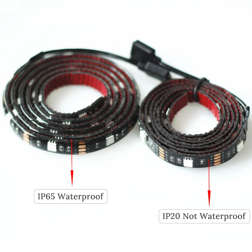 USB Светодиодные ленты 5050 RGB ТВ Задний план Освещение комплект cuttable с 17Key RF