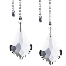 H& D " прозрачный кристалл барокко Призма кленовый лист, 2 шт. Кристалл Тяговая цепь расширение с разъемом для потолочный светильник вентилятор Цепь декор