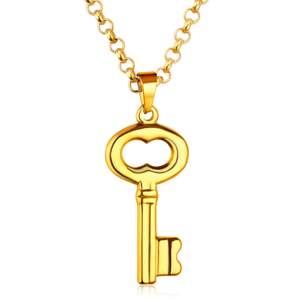 Buy Key Chain Necklaces & Pendants Fashion Jewelry Gold Color Romantic Women