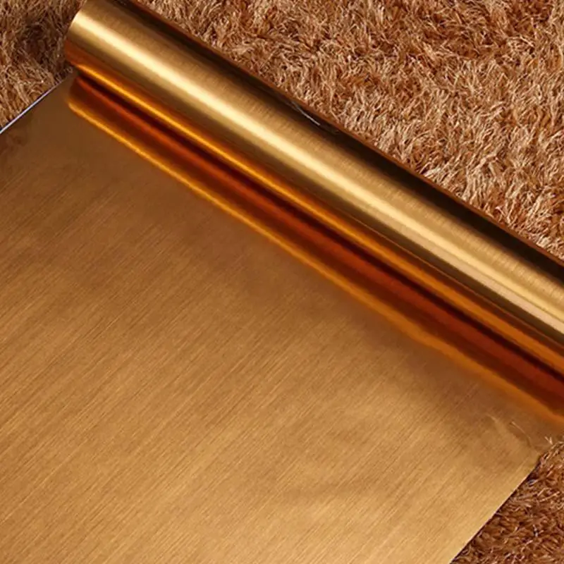 Кухня матовый металлический виниловая наклейка на стену самоклеющаяся настенная бумага посудомоечная машина из нержавеющей стали пилинг и наклейка контактная бумага - Цвет: Gold