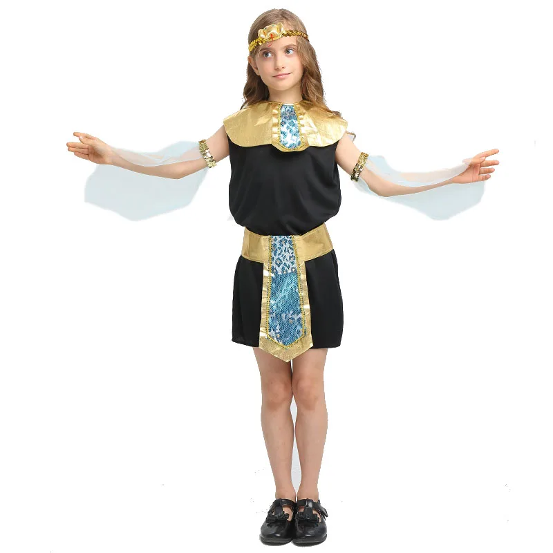 

Halloween Costumes Boy Girl Ancient Egypt Egyptian Pharaoh Cleopatra Prince Princess Costume for Children Kids Cosplay Clothing