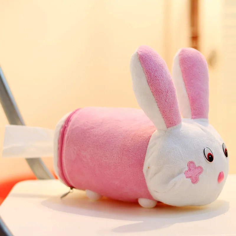 

Cartoon cloth Tissue Box Case Holder Fashion Home Office KTV Hotel Car Facial Tissue Box Cute Easter rabbit storage box