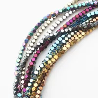 Hématite naturelle très brillante! Perles carrées en hématite à facettes de 15 pouces, pour la fabrication de bijoux de bracelets et de colliers à faire soi-même 2