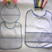 Крест стежка нагрудники непромокаемые детские нагрудники для вытирания слюней младенцев Детские нагрудники синий 3 шт./компл. YB170012