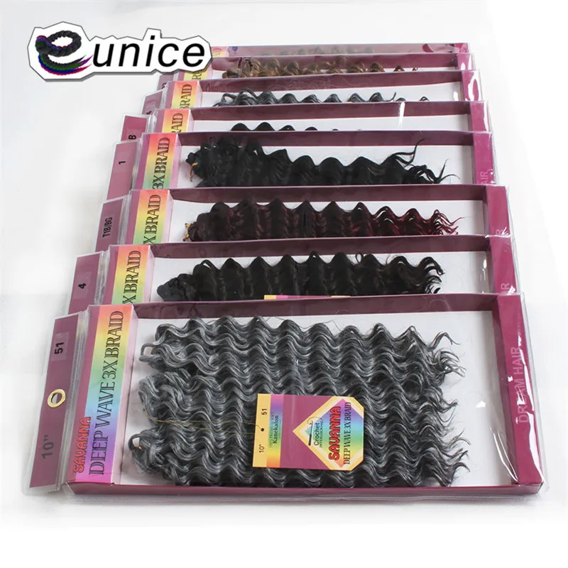 crochet braids hair synthetic 10 inch jerry curly Marly savanna 3x Braid ombre  (10)