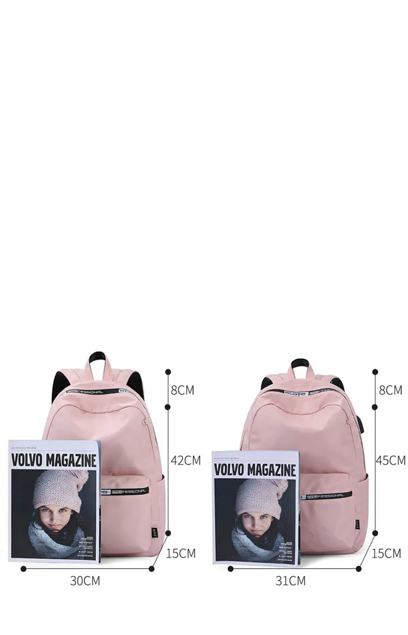 Модный женский рюкзак с usb-зарядкой, дорожные рюкзаки, школьные сумки для подростков, для девочек, рюкзак для ноутбука, mochila feminina