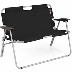 2 человека Алюминиевый Складной Кемпинг скамья портативный двойной стул оксфорд ткань дышащий водонепроницаемый открытый садовый стул OP3774