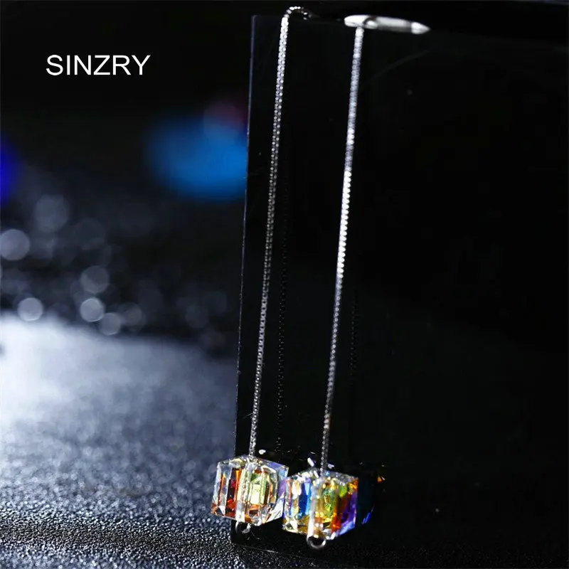 SINZRY JEWELRY sweety crystal earrings imported glass crystal 925