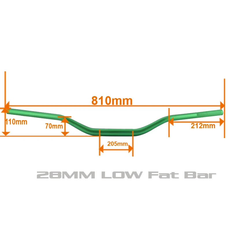 Черный руль 1 1/8 &quot28 мм Fat Handle MX для мотокросса Pit Pro Байк с толстой планкой зажимом