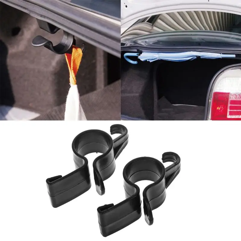 

2Pcs Car Rear Trunk Mounting Bracket Umbrella Holder Automobile Trunk Organizer For Umbrella Hanging Hooks For Travelling
