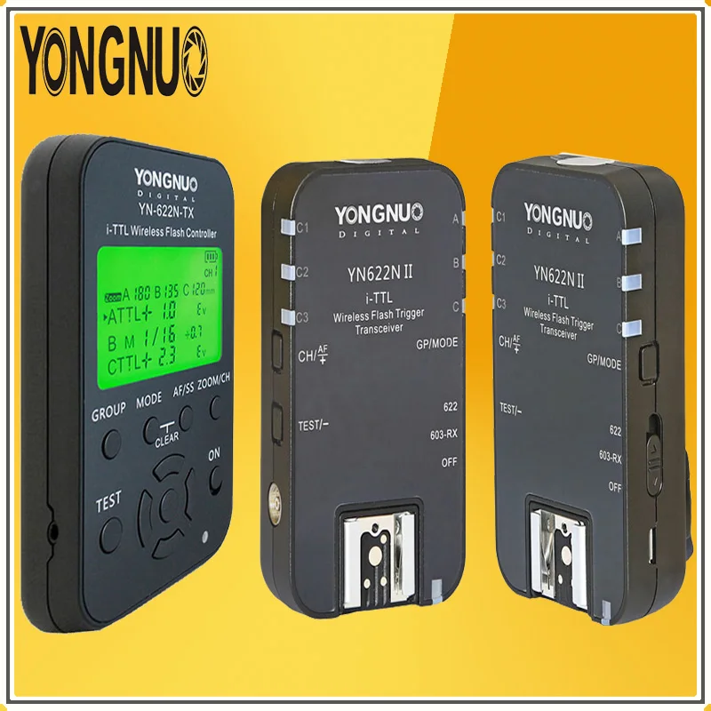 Беспроводной передатчик YONGNUO для вспышки speedttl + 2 шт. YN622N II|trigger for nikon|yn622n iimaster flash |