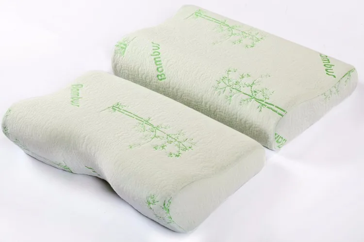 Горячая сал Бамбуковая ткань латекс массаж пены памяти подушка подушки шеи шейки здравоохранения