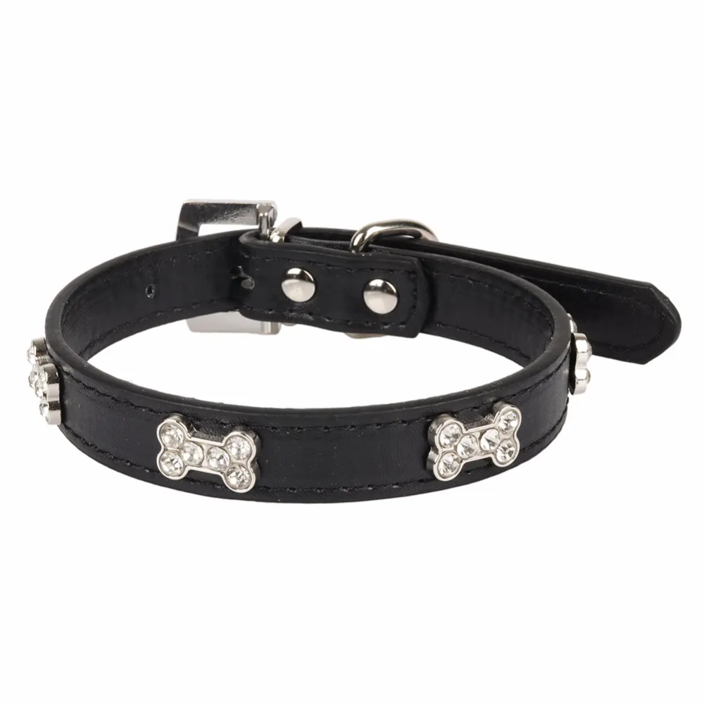 Small Dogs Cats Collars Rhinestone Animals Accessories Skull For Pet
