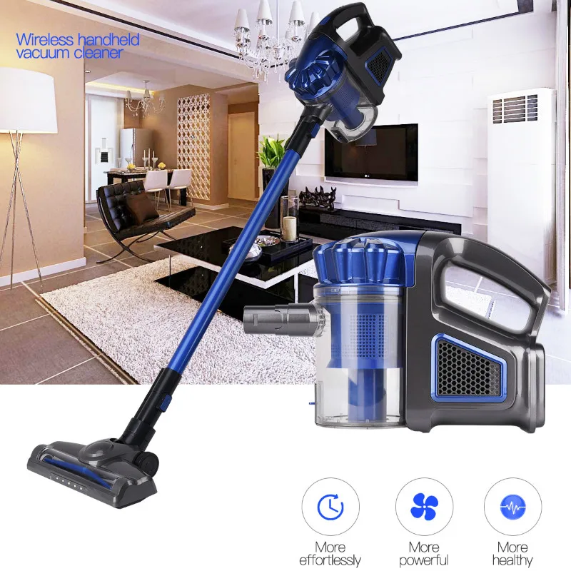 

Wireless Rod Vacuum Cleaner Double Motors Anti-mite Brush Vertical Handheld Dust Sweeper Household Aspirator with LED Light 0