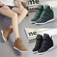 high heel ladies casual shoes wedge with ladies sneakers casual platform shoes breathable increase footwear