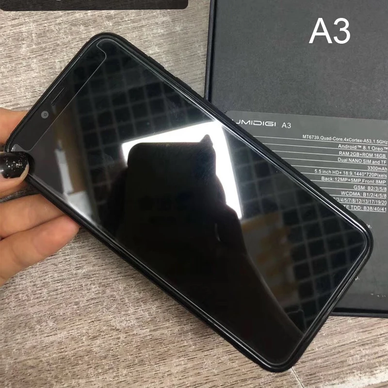2 шт для UMIDIGI UMI A3 Pro Закаленное стекло Защитная пленка One Max Бесплатные