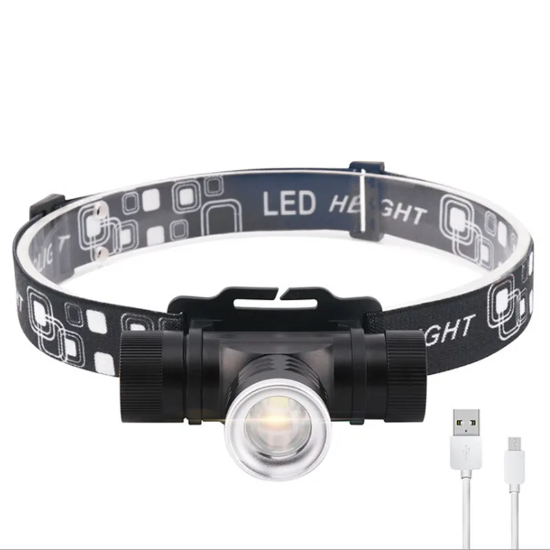 

S0906 Powerful Led Headlamp USB Chargeable LED T6 Cycling Headlight 3-Mode Dimming Head Torch Led Flashlight Camping Fishing