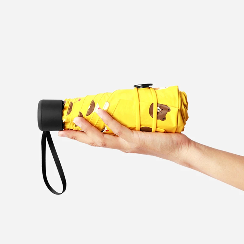 Модная куртка с надписью Mini детский зонт Пятерной складывающийся медведь Стиль