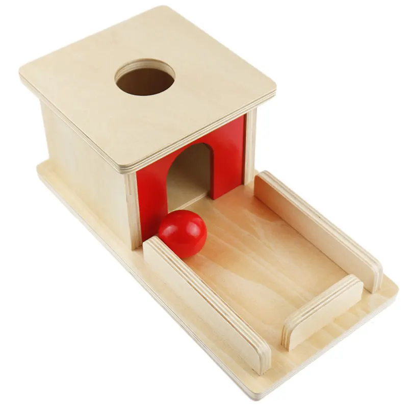 Монтессори Развивающие деревянные игрушки для детей раннего обучения игрушки для малышей Imbucare Box Object Permanence Box MA0164H