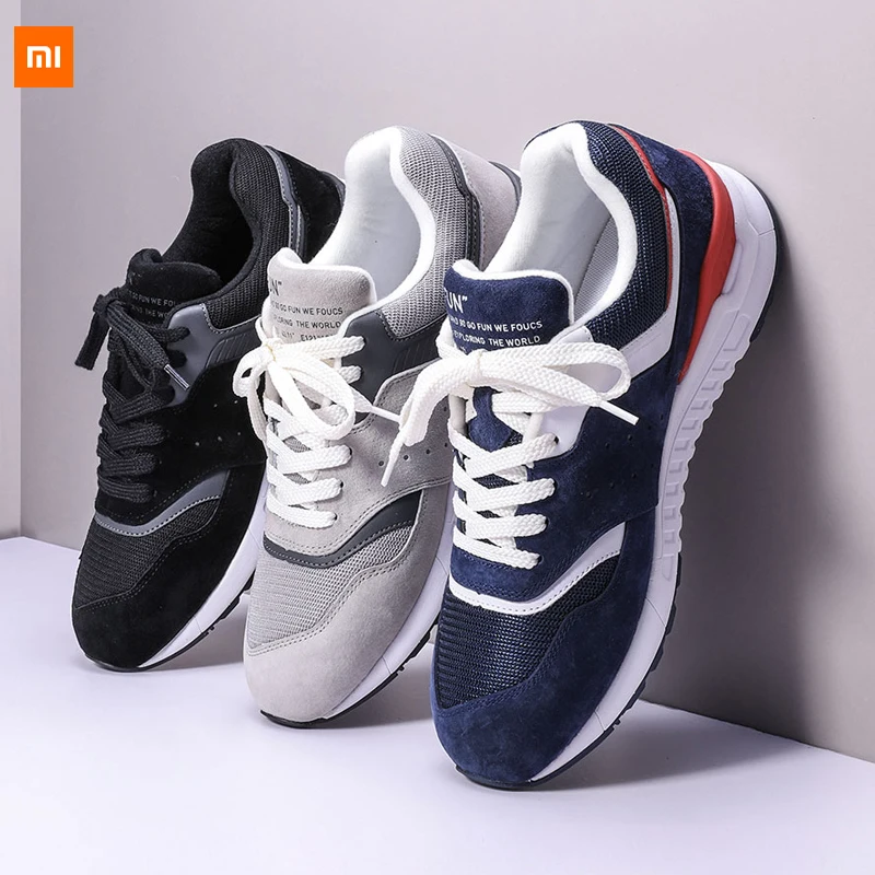 

3colors Xiaomi Youpin 90point Leather Retro Casual Shoes Sports Shoes Breathable Refreshing Mesh Comfortable And Stable For Man