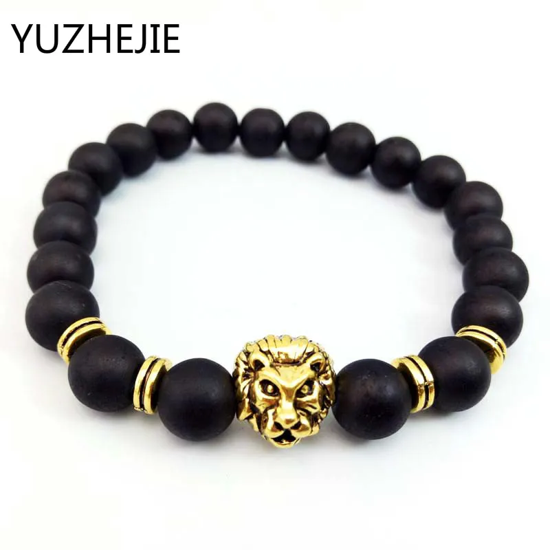 YUZHEJIE 2018 новые мужские Подарочные ювелирные изделия 8 мм Натуральная лава