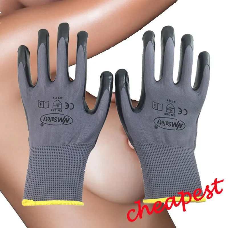

NMSafety industrial protective Prevent slippery wear-resisting Labor insurance Work gloves Nitrile labor glove