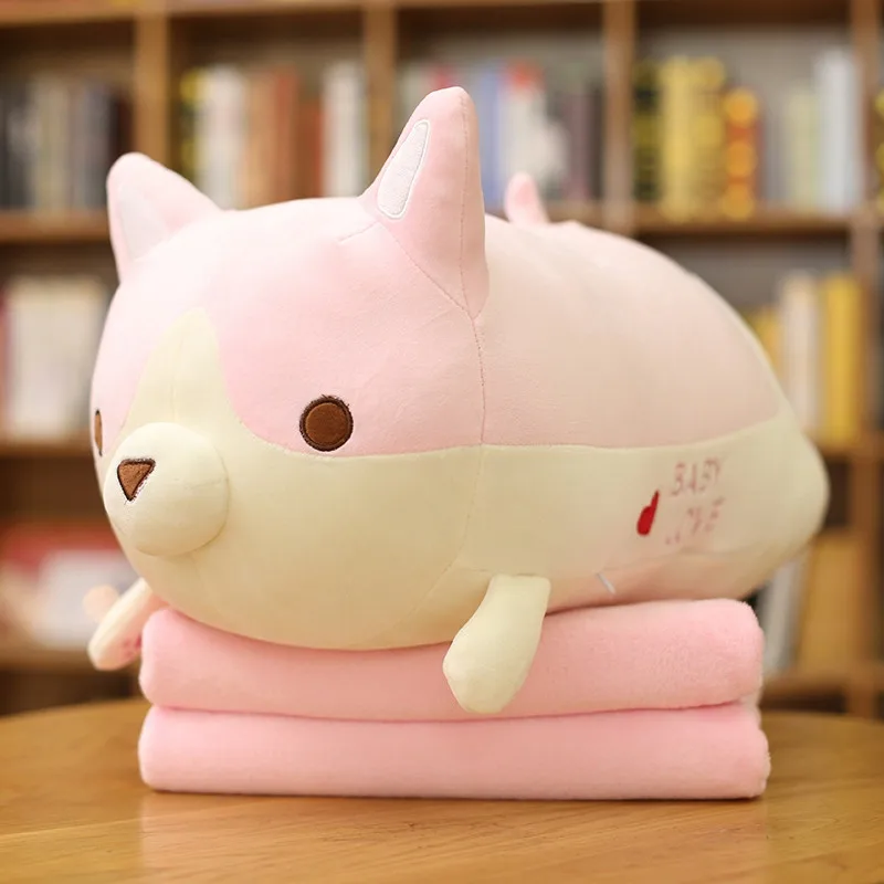 cute corgi plush pillow