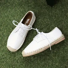 Weili ZHENG PIN Цзя REN Горох обувь осень ткань с перекрестной шнуровкой Повседневное тонкие туфли круглый носок на шнуровке Flattie для женщин