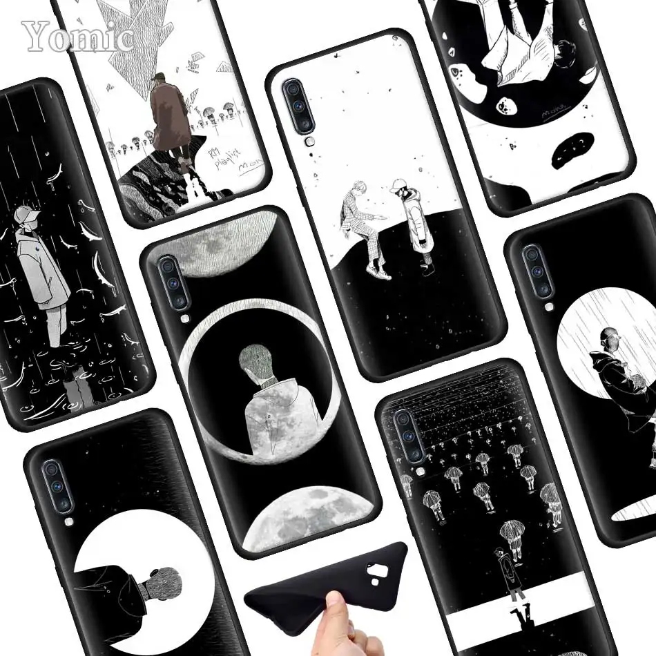 

Silicone Soft Phone Case for Samsung Galaxy A50 A40 A70 A30 A20 A80 A6 A7 A8 Plus 2018 Back Case RM Mono 2018 Mixtape
