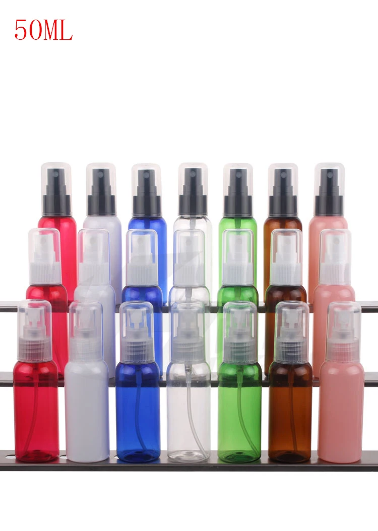 50ml clear sprayer plastic bottle for liquid cosmetic packaging