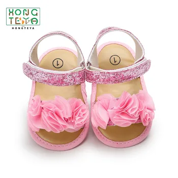 

New Baby Girl Sandals Flower Baby Girl Princess Sandals Pu Leather Soft Sole Antislip Newborn Baby Shoes Playtoday Beach Sandals