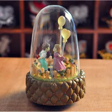 Zipi Luminous rotation Glass cover Music Box Clockwork Type 18 Tones Birthday Gift Christmas Gift Girlfriend romantic Gift