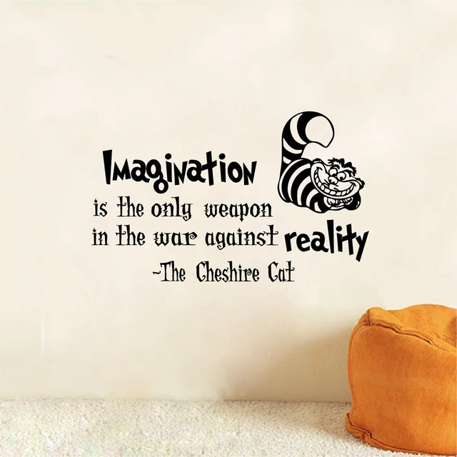 Quotes From Alice In Wonderland Prepossessing Alice In Wonderland Wall Decals Cheshire Cat Quotes "imagination Quotes From Alice In Wonderland Mesmerizing Alice In Wonderland Wall Decals Cheshire Cat Quotes "imagination