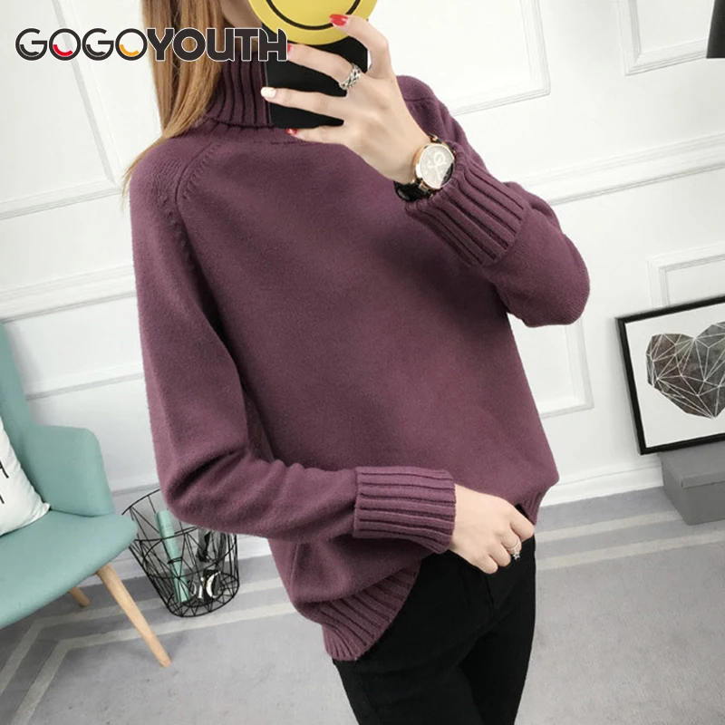 

Surmiitro Winter Sweater Women Turtleneck 2018 Long Sleeve Tricot Women Sweaters And Pullovers Female Knitted Jumper Jersey Tops