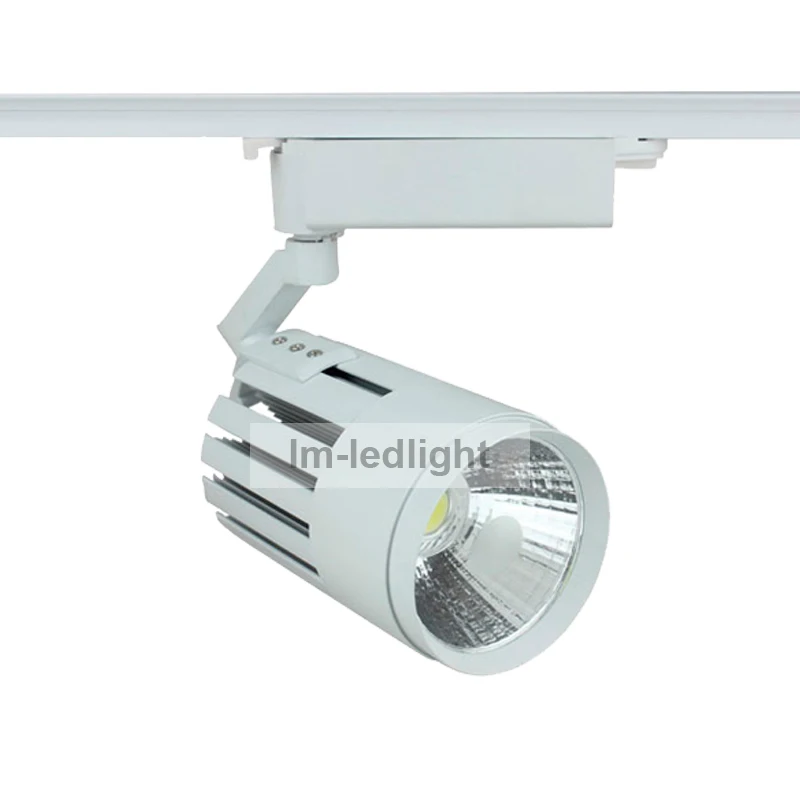 

dimmable LED track lighting 20w Bridgelux COB led rail warm/netural/pure white led lights mall fast free shipping 30pcs