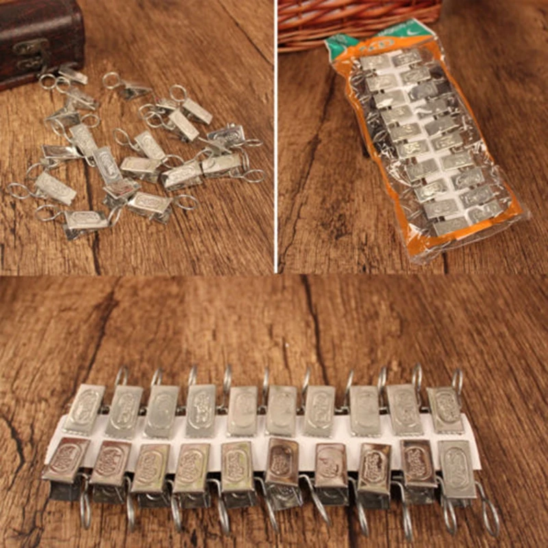

Pack of 20 Stainless Steel Small Curtain Hanging Bulldog Clips Clamps Pegs