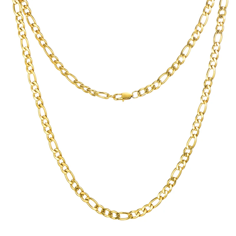 D& Z трендовые золотые серебряные ожерелья из нержавеющей стали 316L NK Figaro, ожерелья-цепочки для мужчин, рождественский подарок