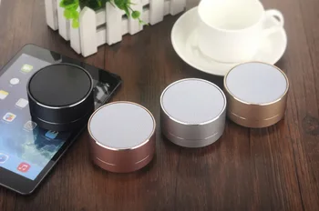 

50pcs Mini Portable Speaker with FM Radio Wireless Bluetooth Speakers LED Metal Steel Surround Support SD Car
