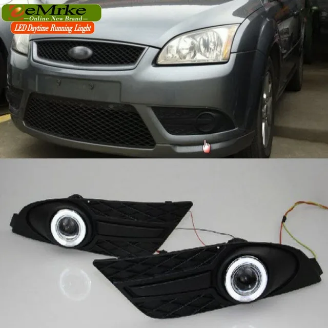 Eemrke Car Styling For Ford Focus Cc Coupe Cabriolet Led Angel Eyes Eemrke Car Styling For Ford Focus Cc Coupe Cabriolet Led Angel Eyes Drl Driving Lights Tagfahrlicht 12v H11 55w Fog Lamp