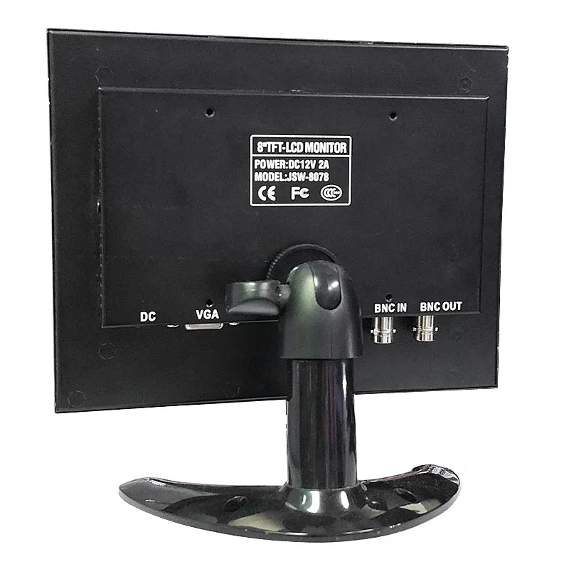1024*768 8" inch LCD Monitor support HDMI / VGA / AV BNC 4 video port for your PC or cctv monitoring or DVD video shows