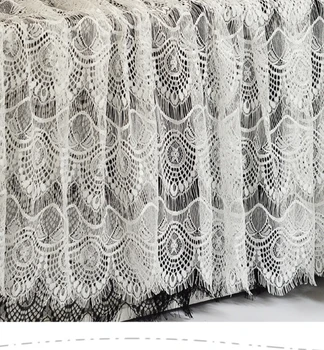 

Free shipping 150cm Lace eyelash fabric handmade diy clothing curtain material skirt 1Yards