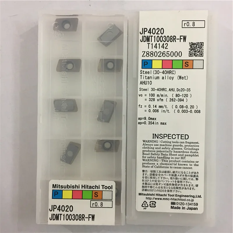 

Free shipping HITACHI JDMT100308R-FW JP4020 carbide insert tungsten turning tool 10PCS/LOT