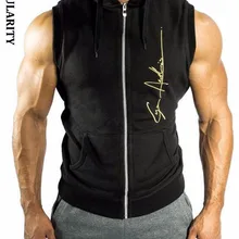 MUSCULARITY Рождественская мужская Толстовка без рукавов майка для бодибилдинга фитнеса толстовки с капюшоном одежда Hombre