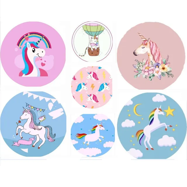 Unicorn Lovely Dream Polyester Beach Towel Animal Printed Horse Pink and Blue Beach Sitting Blanekt Shawl Cushion Child blanket
