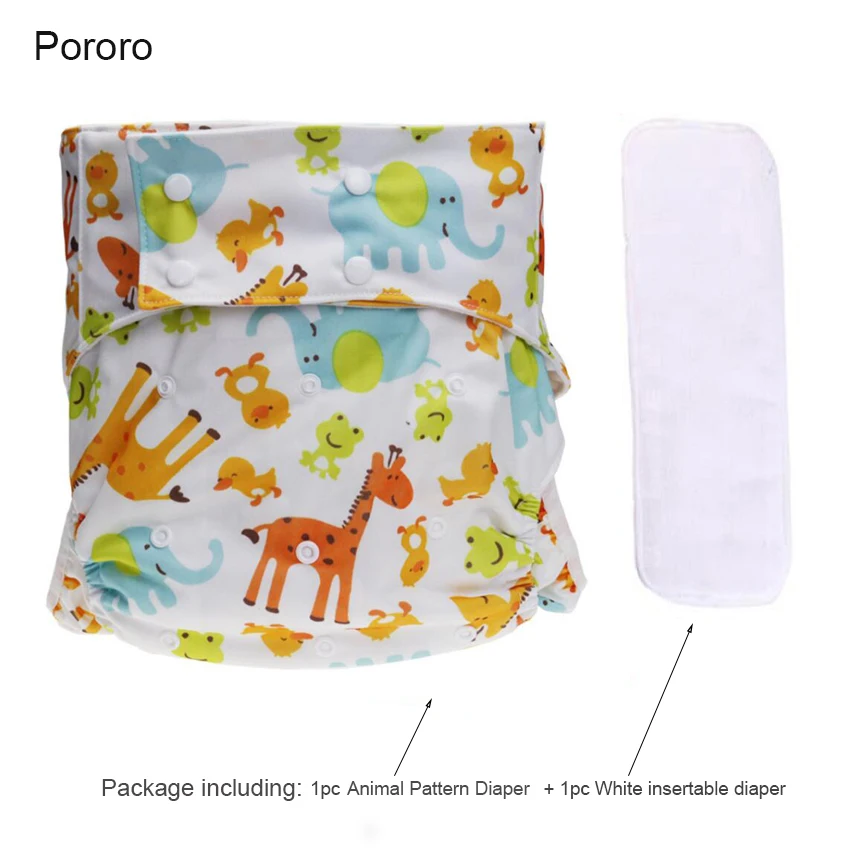 

1Set Adult Cloth Diaper Washable Breathable Adjustable Pocket Diaper Reusable Animal Diapers Mat Waterproof Adult Diaper D50