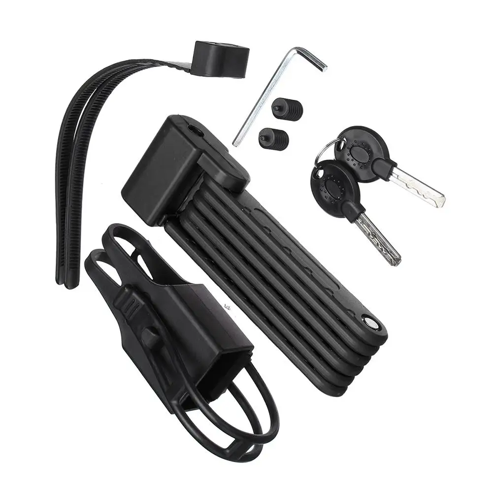

Foldable Bicycle Lock Stainless Steel Motorcycle MTB Road Bike Folding Lock Anti-theft Security Cable Lock for Bikes