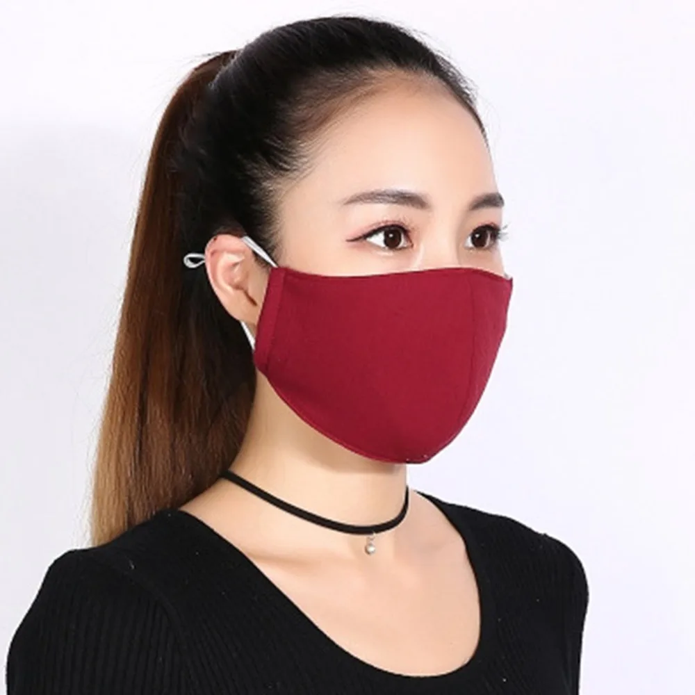 Unisex Cotton Breathable Soft Warm Mouth Mask Dustproof Protective Full