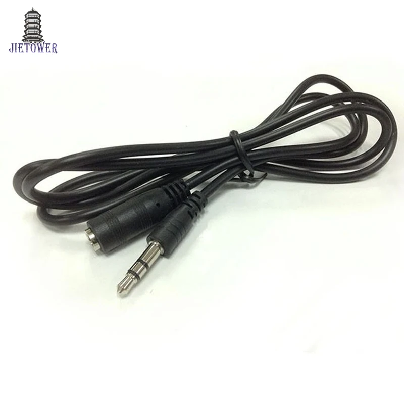 100pcs 3 5mm Jack Female to Male Earphone Headphone Stereo Audio Extension Cable Cord for Speaker Phone wholesale 1m cheapest